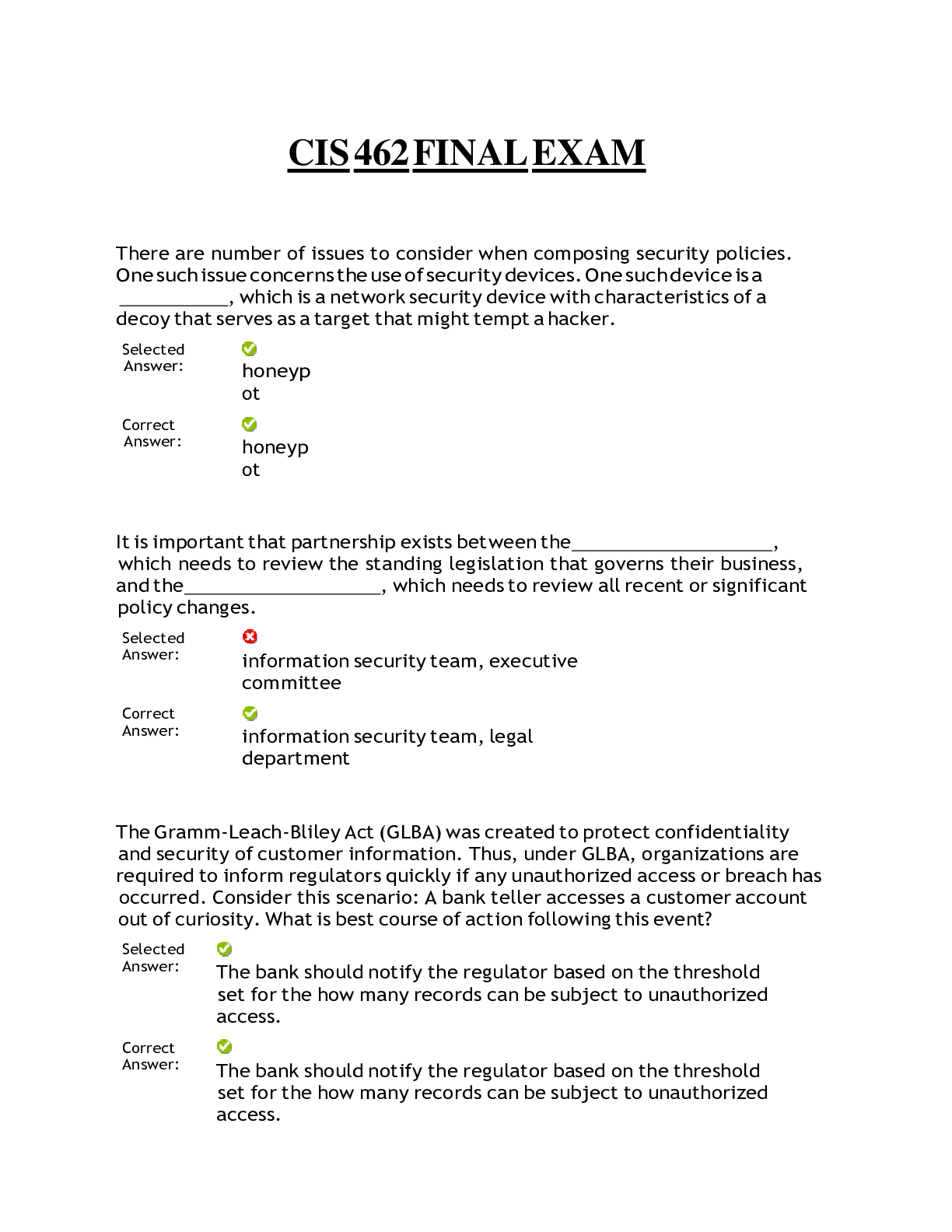Preview image for CIS 642 FINAL EXAM